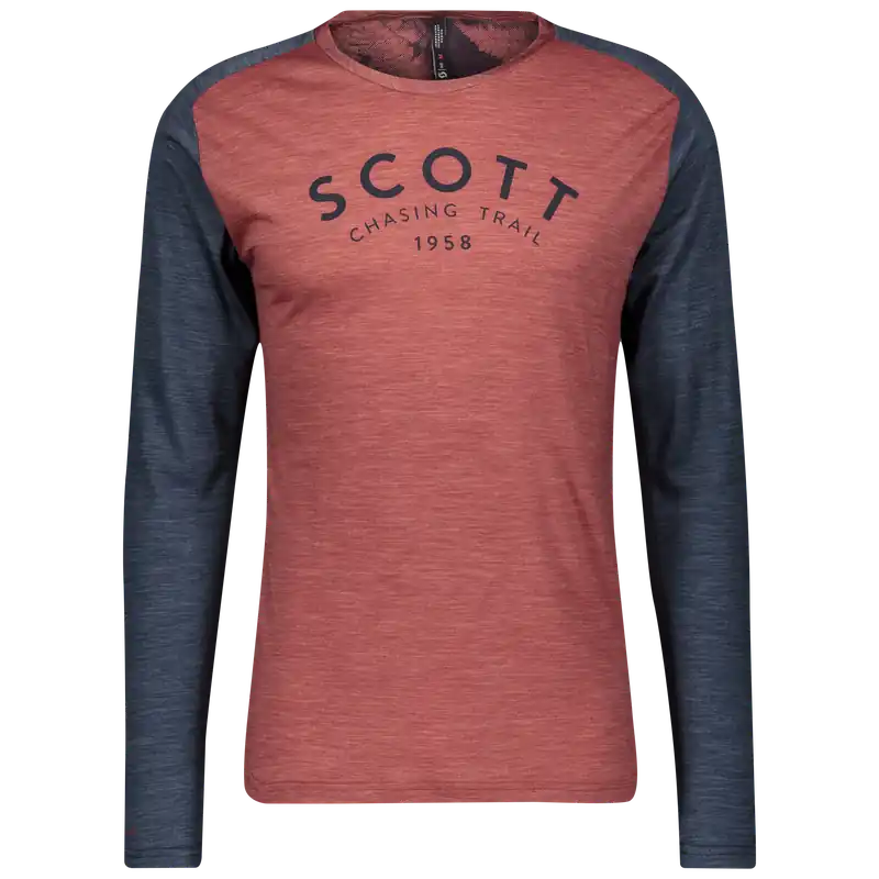 Víkendová Akce SCOTT Trail Flow Merino (Červená) - Pánský cyklistický dres Endorphin Republic