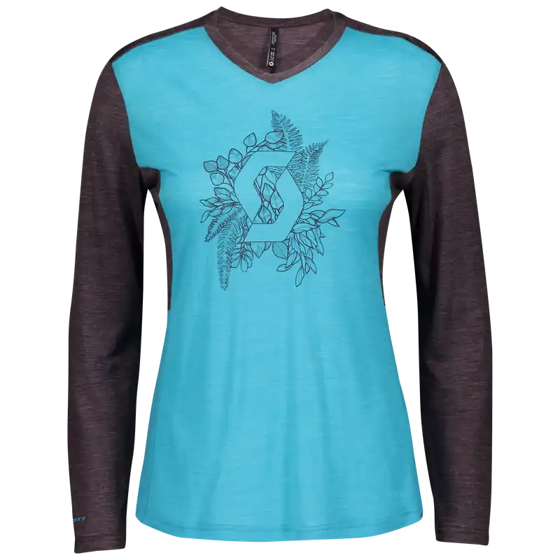 SCOTT Trail Flow Merino (Modrá) - Dámský cyklistický dres Endorphin Republic Dokud Zásoby Vydrží
