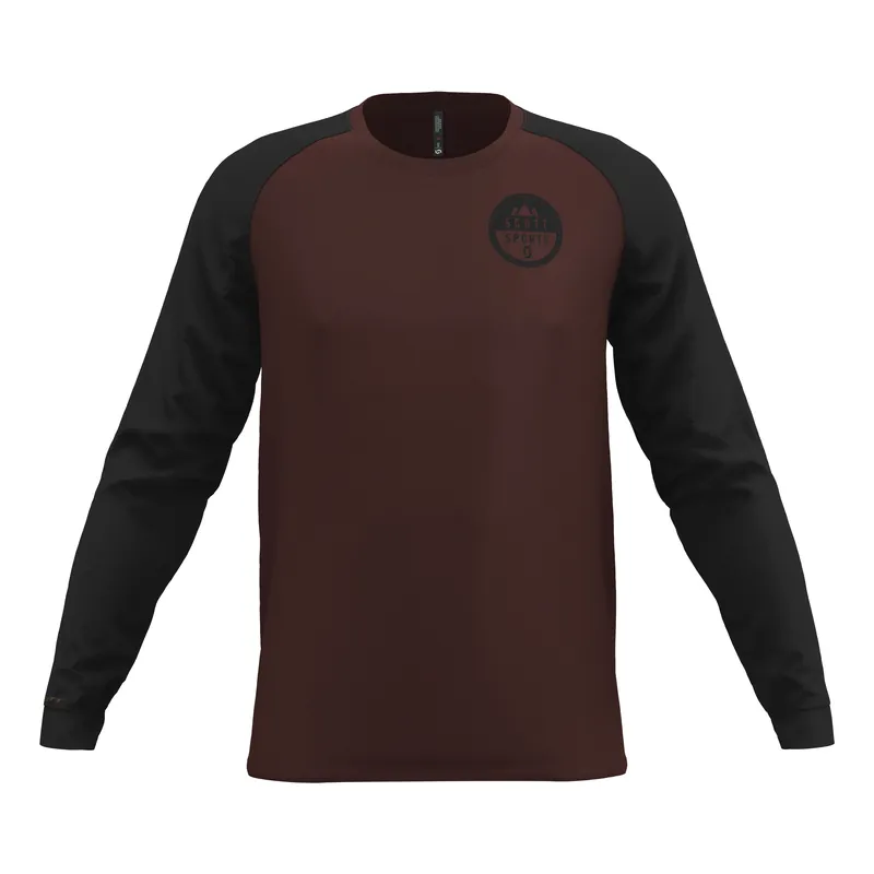 Triko SCOTT 10 Casual Raglan dl. rukáv (Tmavě červená) Endorphin Republic Nejlepší Volba