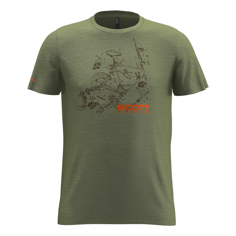Scott Tee 10 Graphic Dri (Zelená) - Triko s krátkým rukávem Endorphin Republic Nejlepší Volba