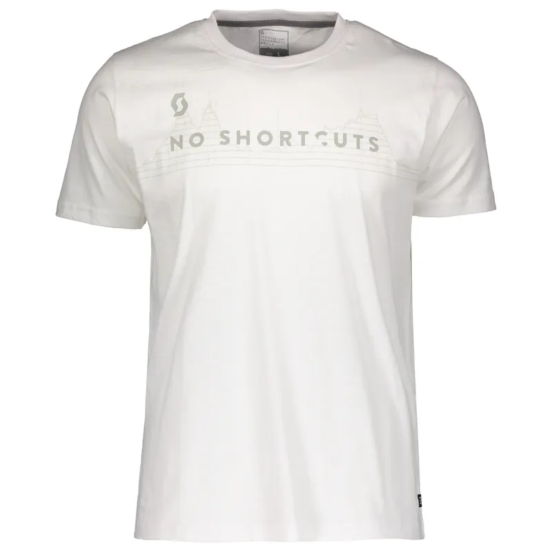 Scott Tee 10 No Shortcuts (Bílá) - Triko s krátkým rukávem Endorphin Republic Akční Nabídka