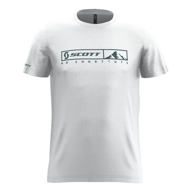 Bezpečná Platba Scott Tee 10 No Shortcuts (Bílá) - Triko s krátkým rukávem Endorphin Republic