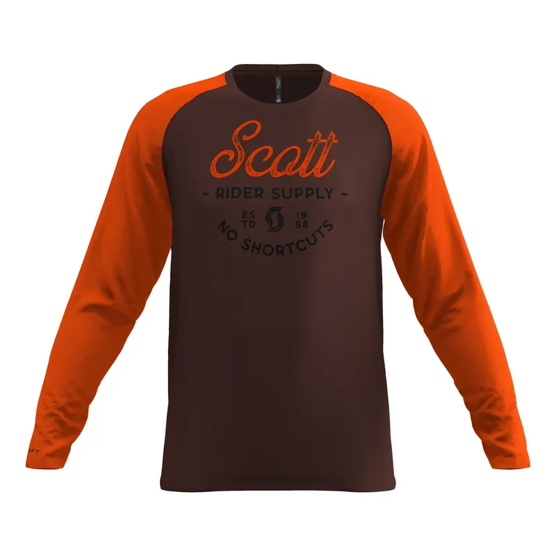 Scott Tee 20 Casual Raglan (Tmavě červená) - Triko s krátkým rukávem Endorphin Republic Tovární Cena