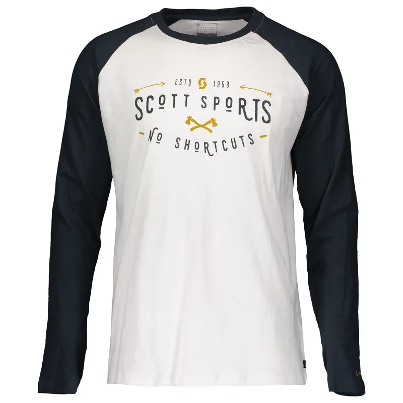 Scott Tee 20 Casual Raglan Slub (Bílá) - Triko s dlouhým rukávem Endorphin Republic Speciální Cena