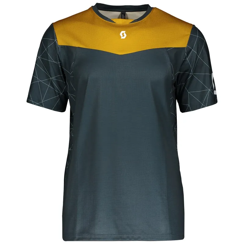 SCOTT Shirt M‘s Trail Progressive s/sl (Tmavě modrá) - Pánské cyklistické triko s krátkým rukávem Endorphin Republic Super Cena