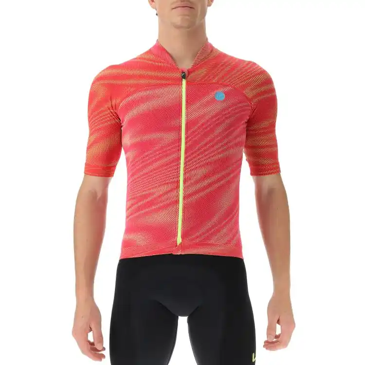 Levný UYN MAN BIKING WAVE OW SHIRT SH_SL (Červená) - Pánský cyklistický dres Endorphin Republic