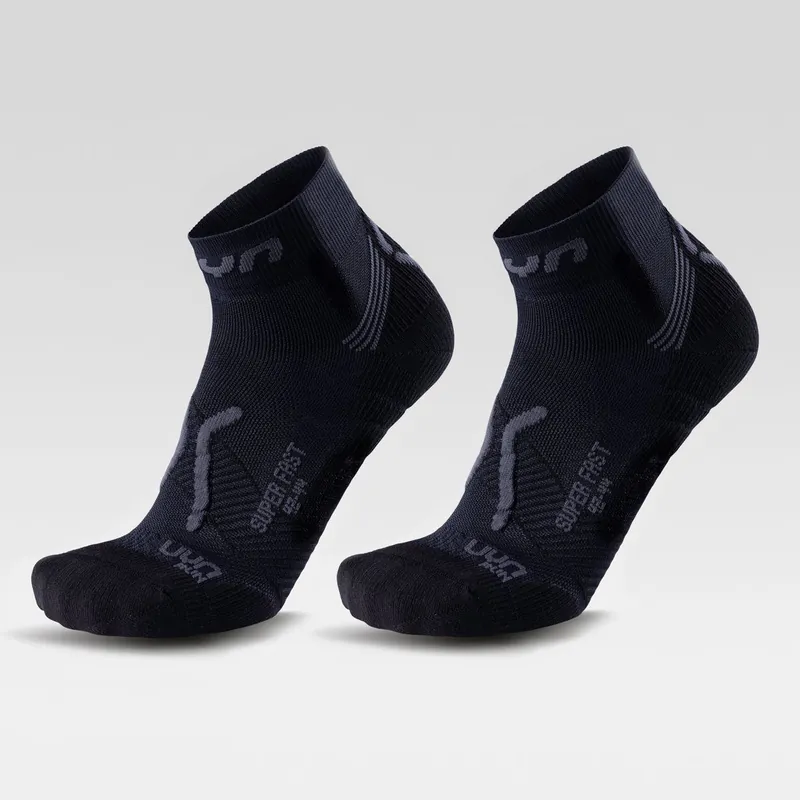Uyn MAN RUN SUPER FAST SOCKS 2PRS PACK (Černá) - Pánské běžecké ponožky Endorphin Republic Novinka
