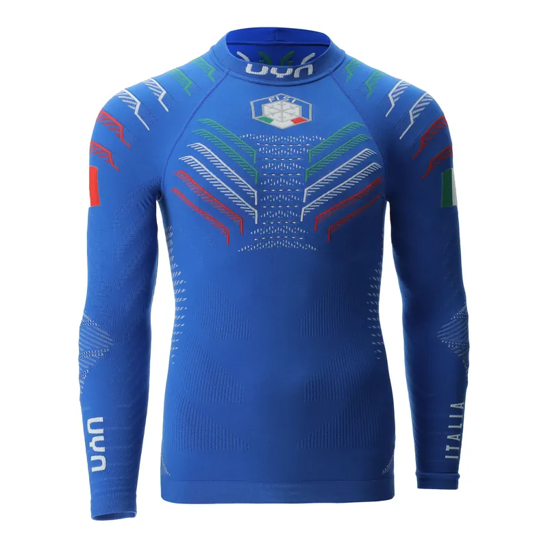 UYN NATYON 3.0 ITALY UW SHIRT LG_SL.TURTLE NECK (Modrá) - Pánské funkční triko Endorphin Republic Ověřený