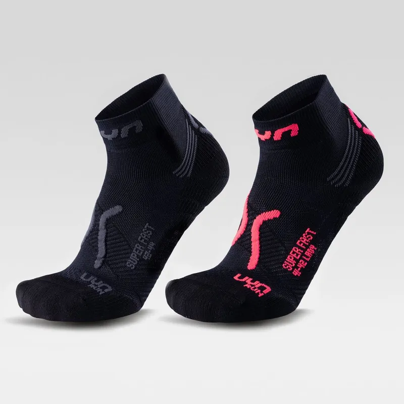 Uyn WOMAN RUN SUPER FAST SOCKS 2PRS PACK (Černá) - Dámské běžecké ponožky Endorphin Republic Levný