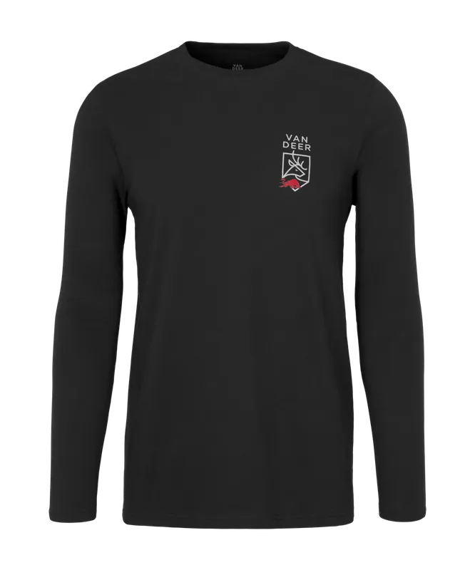 Van Deer Crew Longsleeve (Černá) - Triko s dlouhým rukávem Endorphin Republic Super Cena
