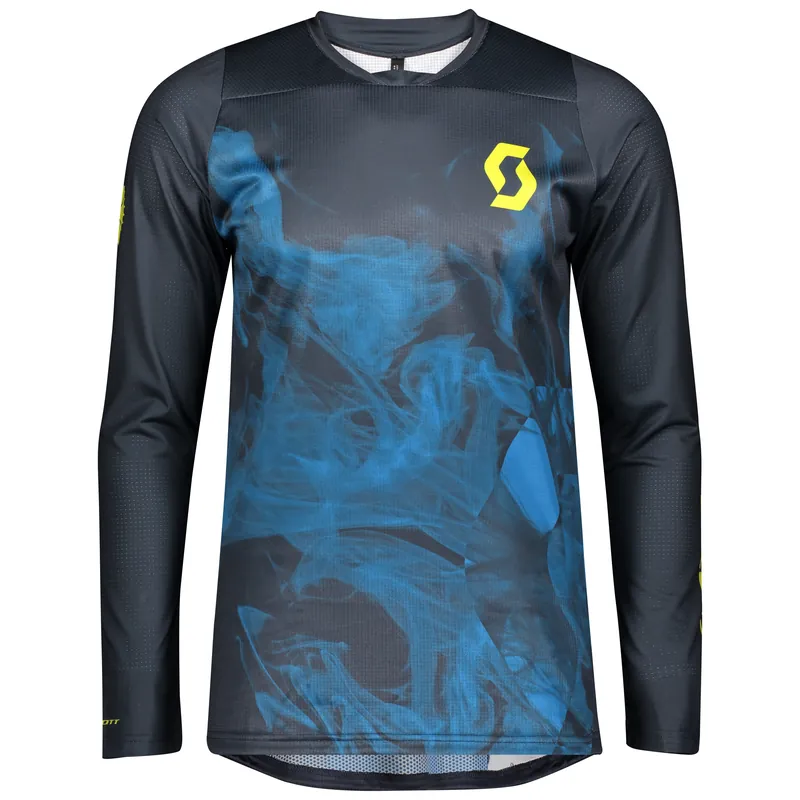 SCOTT Shirt M‘s Trail Progressive l/sl (Tmavě modrá) - Volný cyklistický dres Endorphin Republic Ověřený