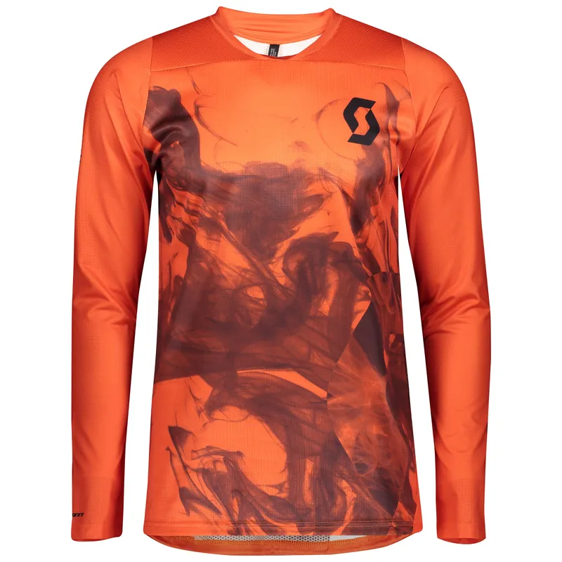 Cenově Výhodný SCOTT Shirt M‘s Trail Progressive l/sl (Oranžová) - Volný cyklistický dres Endorphin Republic