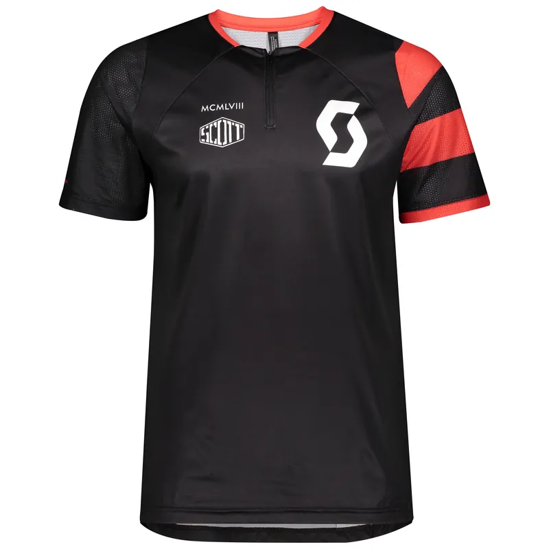 SCOTT Shirt M‘s Trail Vertic Zip s/sl (Černá) - Volný cyklistický dres se zipem Endorphin Republic Nejprodávanější