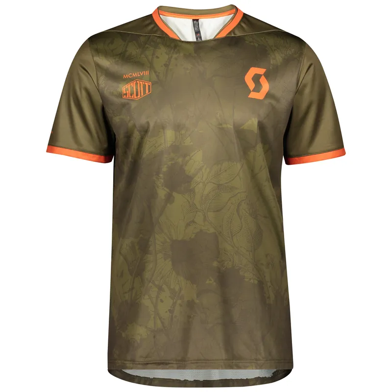 Nová Kolekce SCOTT Shirt M‘s Trail Flow s/sl (Zelená) - Pánské cyklistické triko s krátkým rukávem Endorphin Republic
