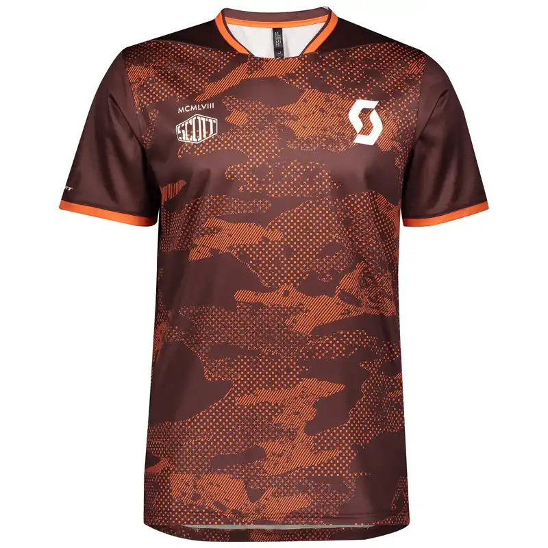 SCOTT Shirt M‘s Trail Flow s/sl (Oranžová) - Pánské cyklistické triko s krátkým rukávem Endorphin Republic Výprodej