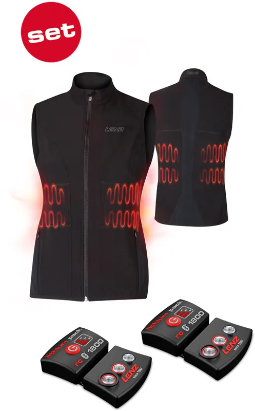 LENZ HEAT VEST 1.0 WOMEN+LITHIUM PACK RCB 1800 (Černá) - VYHŘÍVANÁ VESTA Endorphin Republic Kup Teď