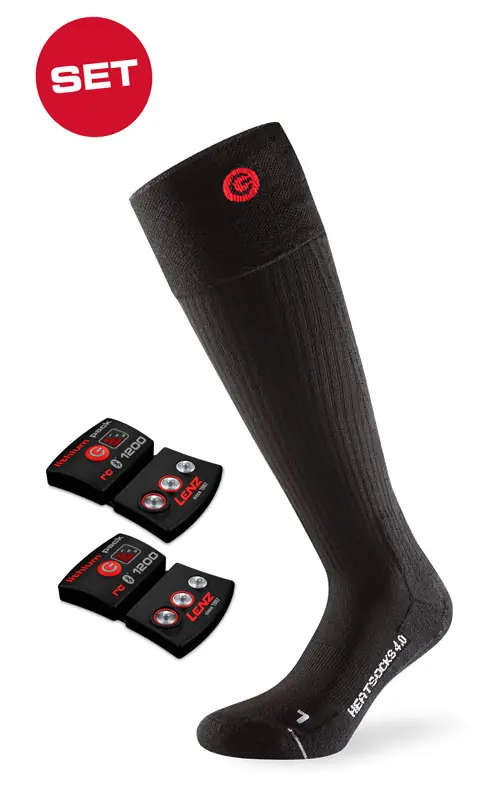VYHŘÍVANÉ PONOŽKY LENZ HEAT SOCK 4.0 TOE CAP (Černá) Endorphin Republic Originální