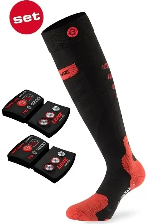 Hit Sezóny LENZ HEAT SOCK 5.0 TOE CAP SLIM FIT (Černá) - VYHŘÍVANÉ PONOŽKY Endorphin Republic