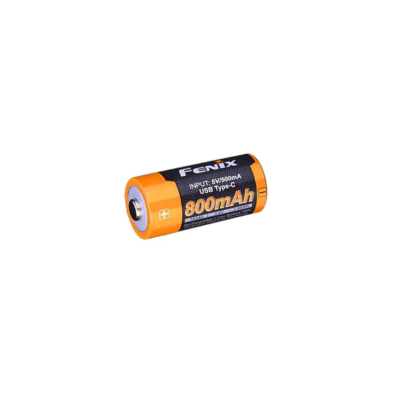 Vysoce Kvalitní Dobíjecí USB-C baterie Fenix RCR123A/16340 800 mAh