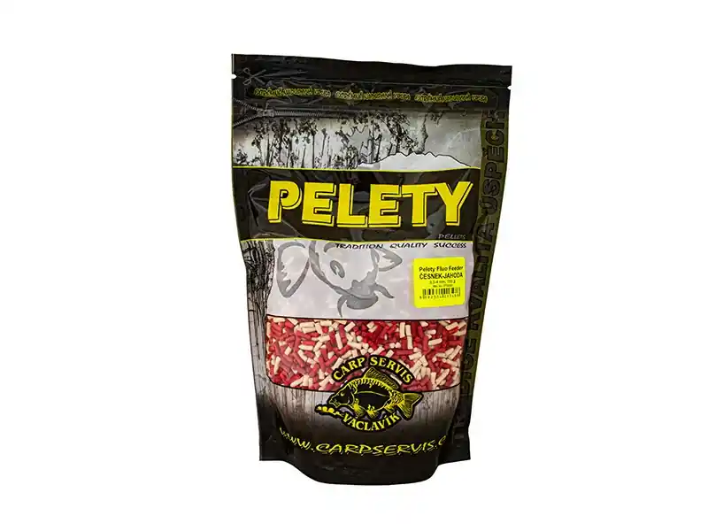 Výprodej CARP SERVIS VÁCLAVÍK Pelety Fluo Feeder - 700 g/Česnek-Jahoda