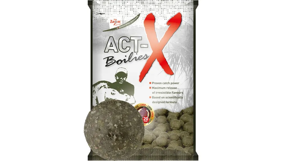 Nízká Cena Carp Zoom Act-X Boilies - 800 g/20 mm/Korýš-Sardinka