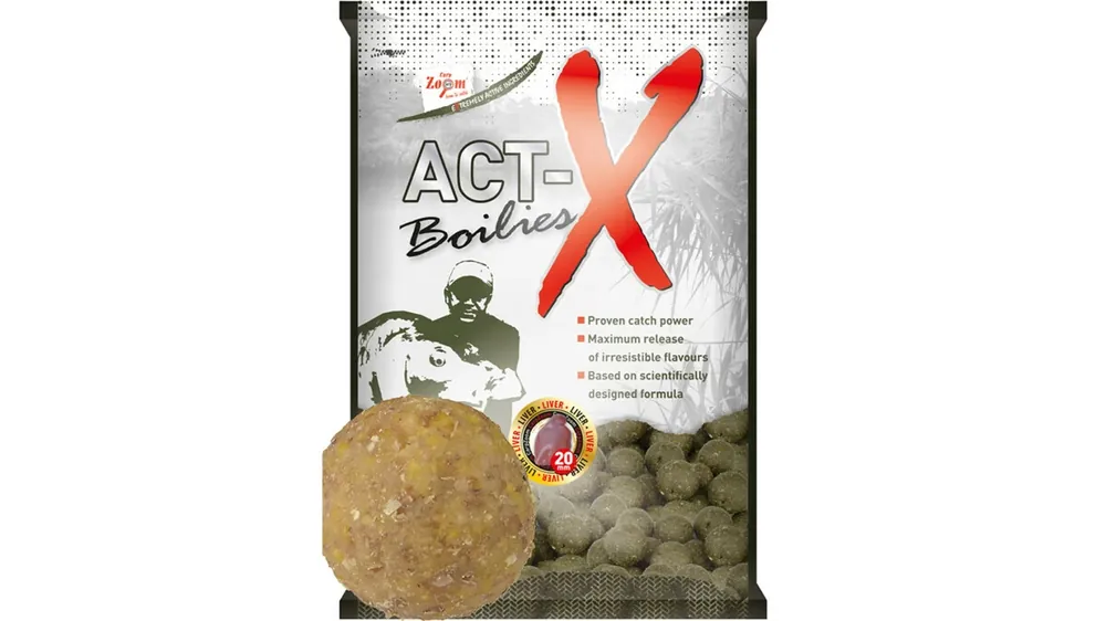 Akční Cena Carp Zoom Act-X Boilies - 800 g/20 mm/Vanilka
