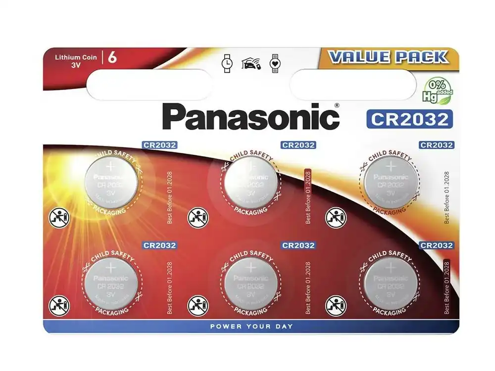 Bezpečná Platba Panasonic CR-2032EL/6BW - 3V