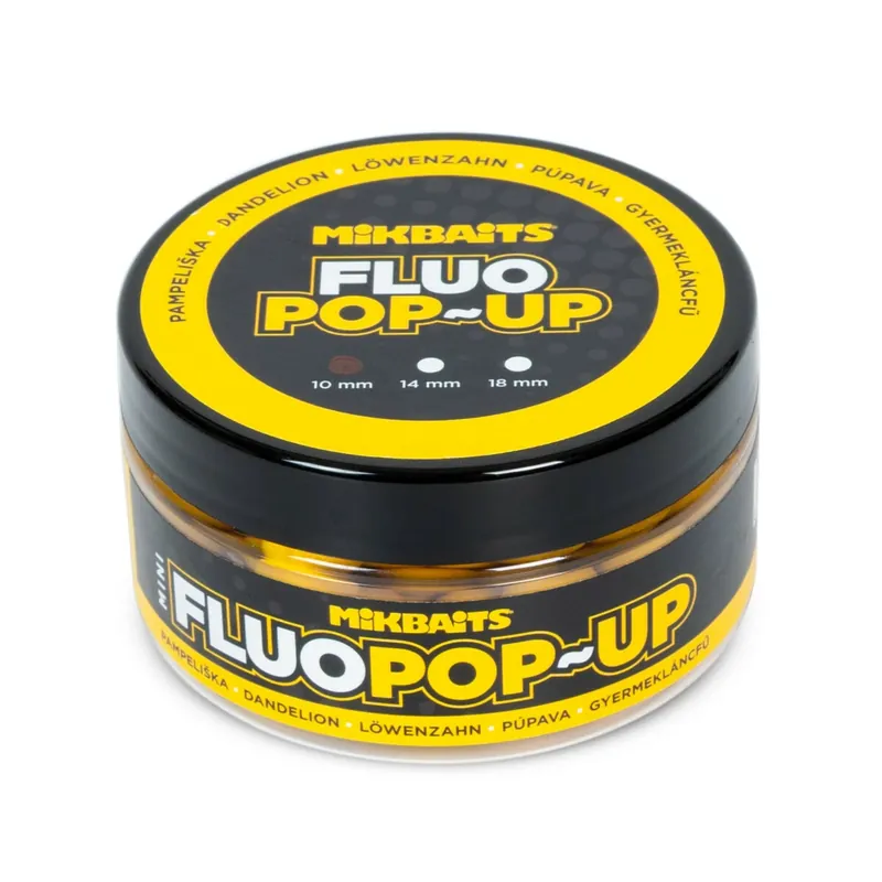 MIKBAITS Mini Plovoucí fluo boilie 100ml - Pampeliška 10mm Vysoce Kvalitní