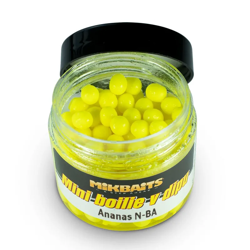 Značkový MIKBAITS Mini boilie v dipu 50ml - Ananas N-BA