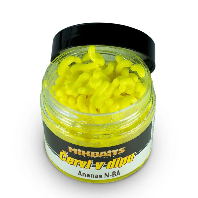 Cenově Výhodný MIKBAITS Červi v dipu 50ml - Ananas N-BA