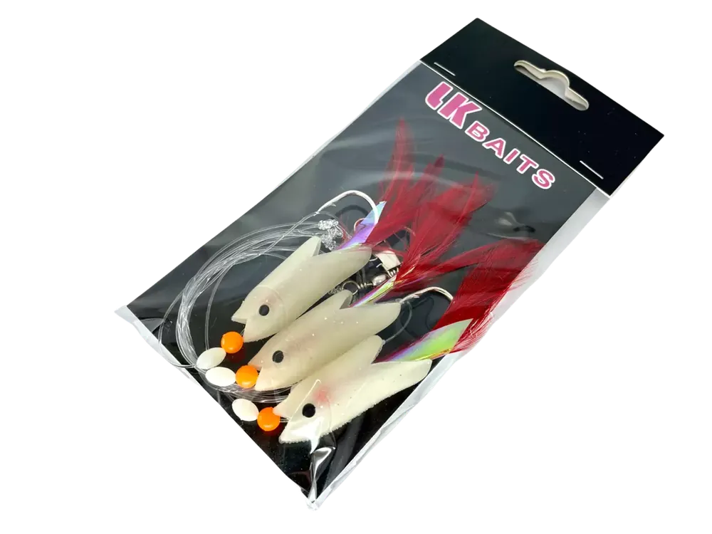 LK Baits Návazec na moře Hokkai Rig 5/0 0,70/0,60mm Lumino červený Autentický