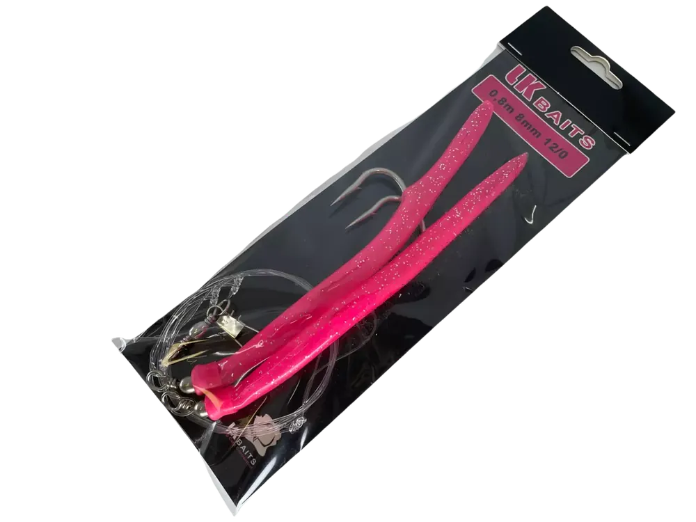LK Baits návazec na tresky papriky 8/0 12cm Glitter Lumino Red/Červený Bezpečná Platba