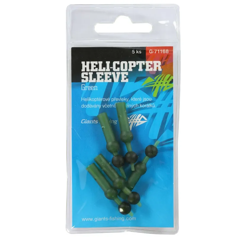 Odeslání Ihned Giants fishing Systém na montáž Heli-Copter Sleeve Green 5ks