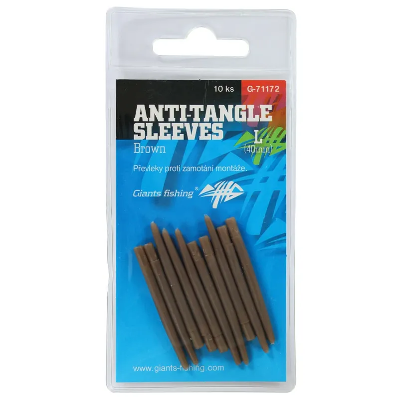 Giants fishing Převleky proti zamotání Anti-Tangle Sleeves Brown Large ( 40mm )/10ks Horká Nabídka