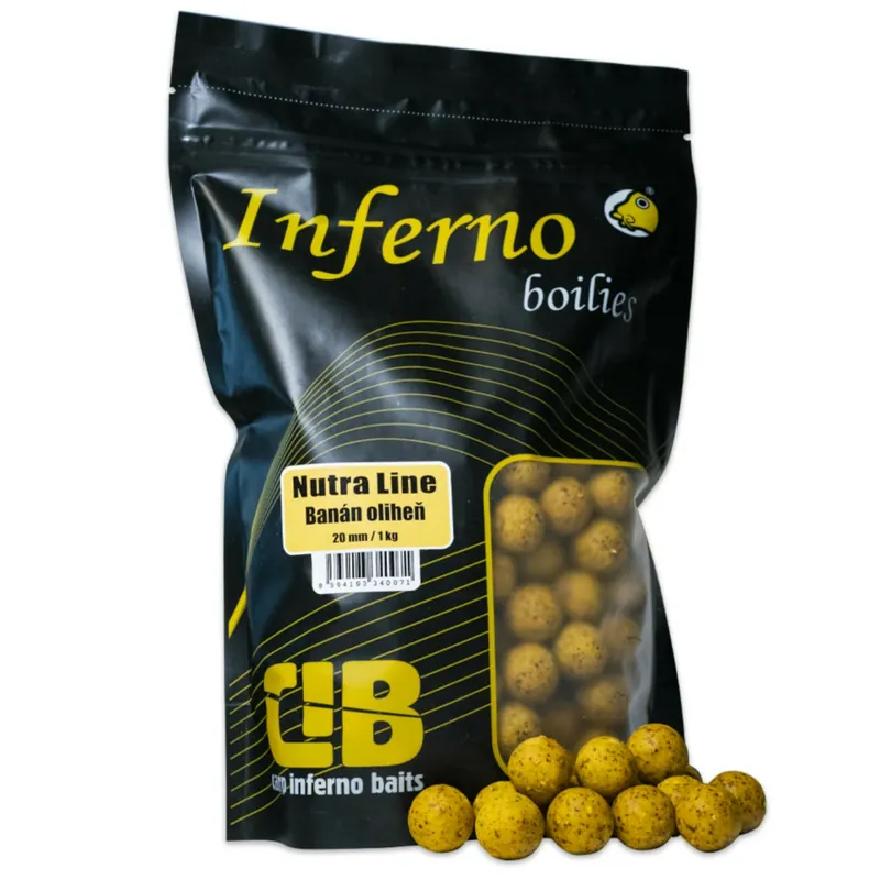Výhodná Nabídka Carp Inferno Boilies Nutra Line - Banán/Oliheň