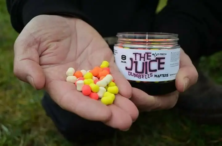 Expresní Doručení Bait-Tech plovoucí nástraha The Juice Dumbells - Pop-Ups 8 mm 100 ml