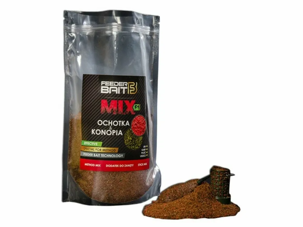 FeederBait Methodmix F1 Patentka/konopí 800g Výhodná Nabídka
