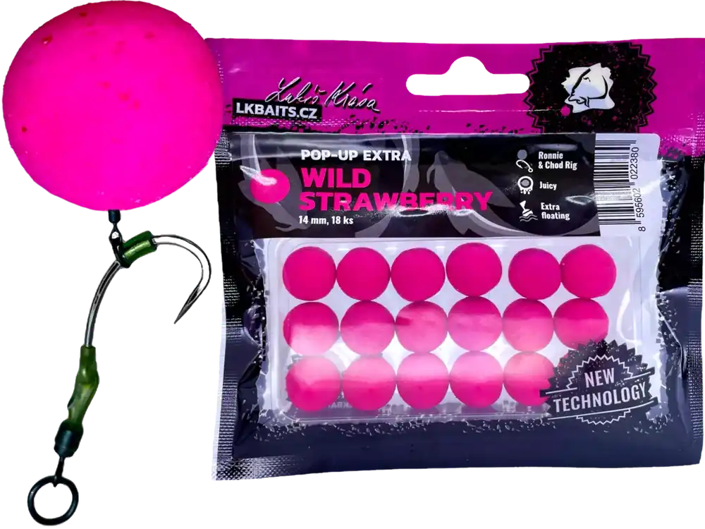 LK Baits Pop-up Extra Wild Strawberry 14mm,18ks Tovární Cena