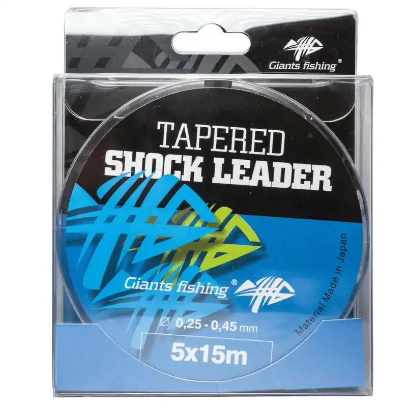Akční Nabídka Giants fishing Ujímaný šokový vlasec Tapered Shock Leader 5 x 15 m