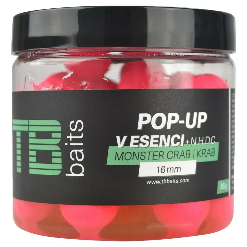 Jen Po Omezenou Doba TB Baits Plovoucí Boilie Pop-Up Pink Monster Crab + NHDC 65 g 16 mm