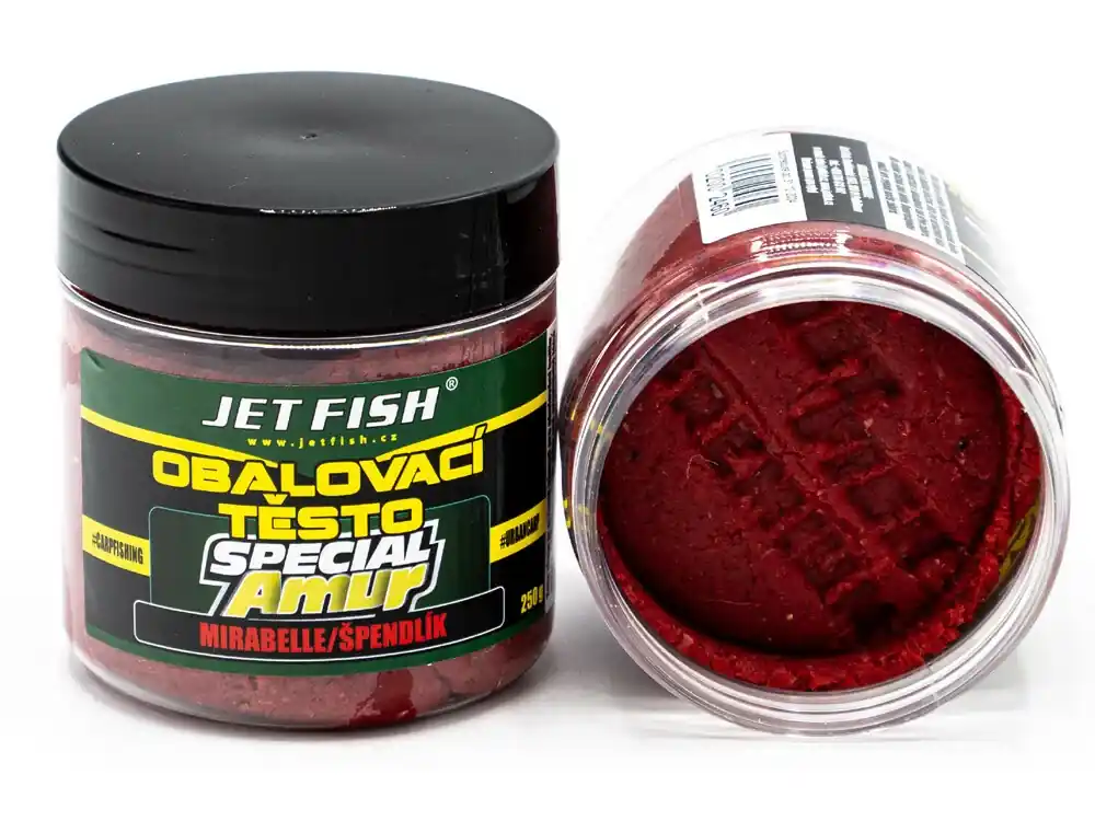 Aktuální JET FISH Special Amur Obalovací Těsto Mirabelle/Špendlík 250g