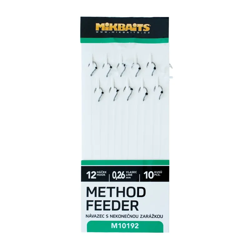 Nejlepší Volba Mikbaits s.r.o. Method Feeder návazce - Návazce č.12 s nekonečnou zarážkou 10ks