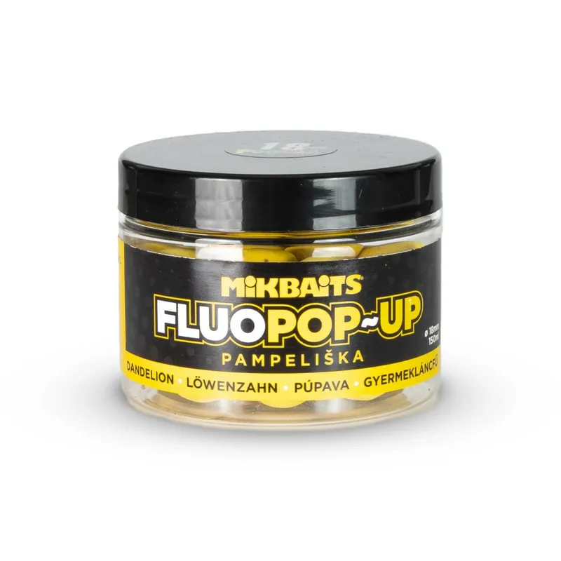 MIKBAITS Plovoucí fluo boilie 150ml - Pampeliška 18mm Nejlepší Cena