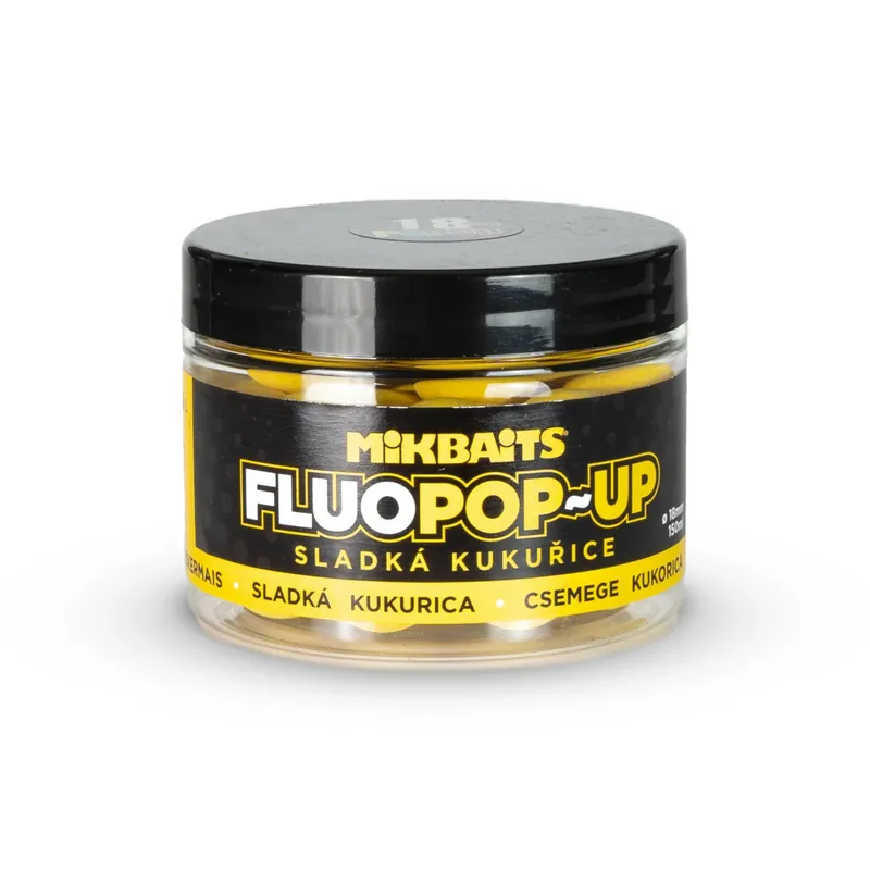 MIKBAITS Plovoucí fluo boilie 150ml - Sladká kukuřice 18mm Ověřený