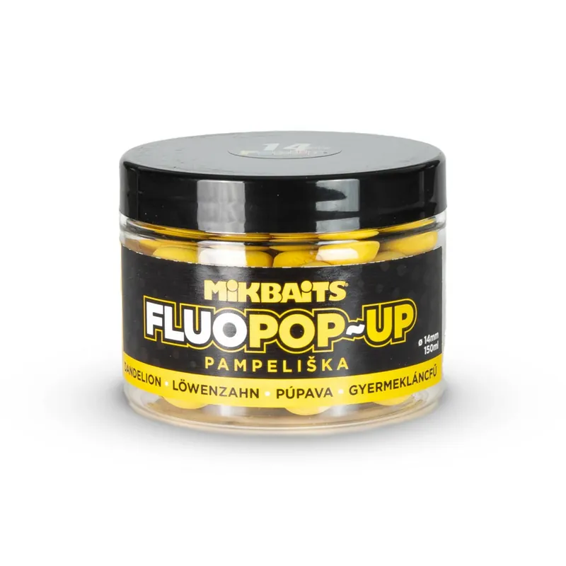 Pouze Dnes MIKBAITS Plovoucí fluo boilie 150ml - Pampeliška 14mm