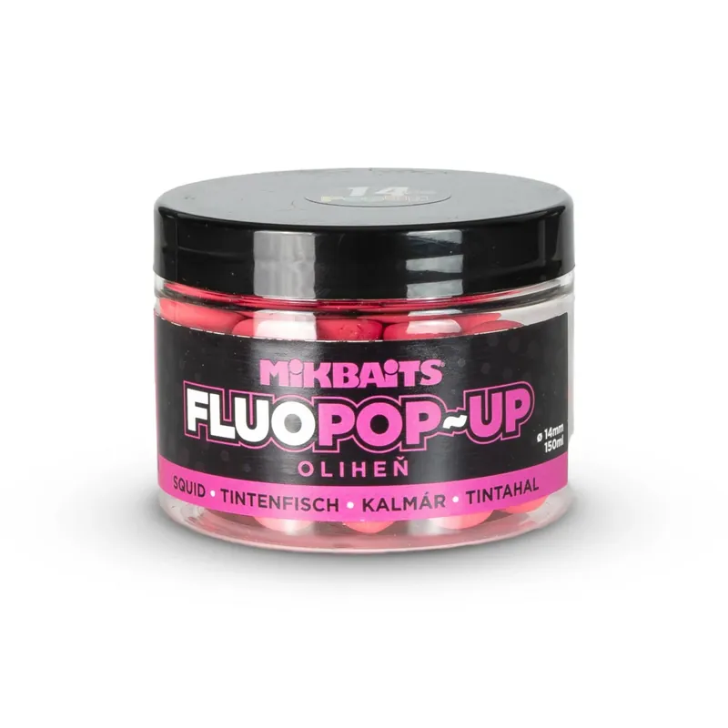 MIKBAITS Plovoucí fluo boilie 150ml - Oliheň 14mm Omezená Nabídka