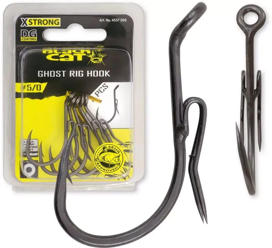 Levný BLACK CAT Háček Ghost Rig DG coating 5ks