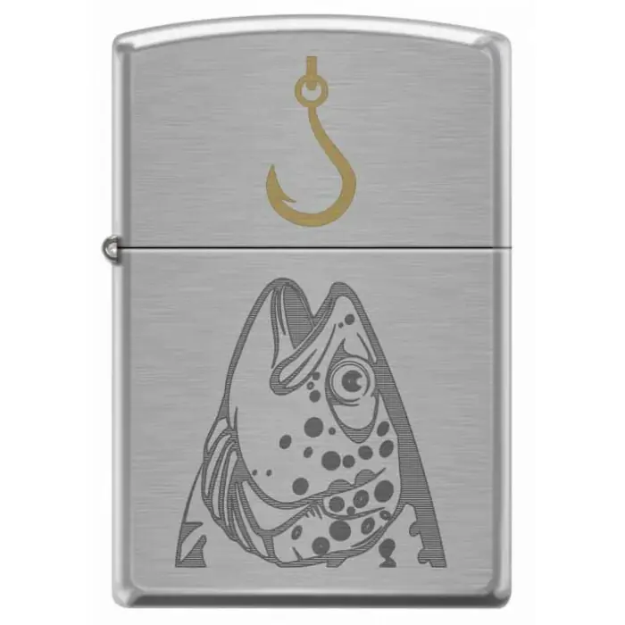 Víkendová Akce ZIPPO benzínový zapalovač Fish Hook Design