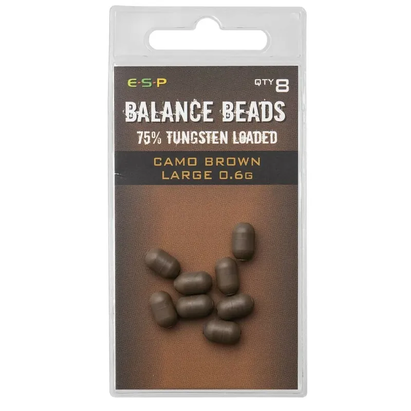 ESP Tungsten Loaded Balance Beads Large Brown Finální Výprodej