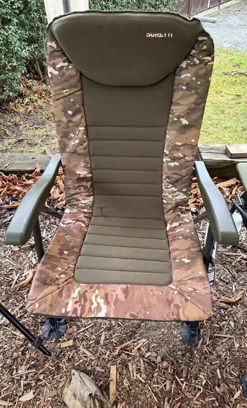 SURETTI Křeslo Fishmaster Camo VYSTAVENÝ KUS Nejprodávanější